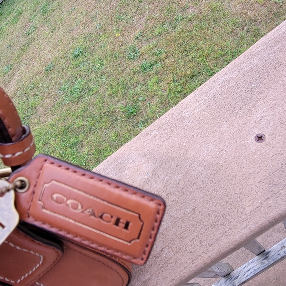 COPY - COACH LEATHER MINI WILLIS TAN COGNAC CROSSBODY OR TOP HANDLE BAG  F1269 - Picture 3 of 16